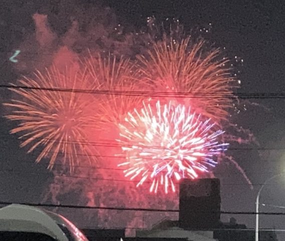 たたら祭りの花火を見ました🎇