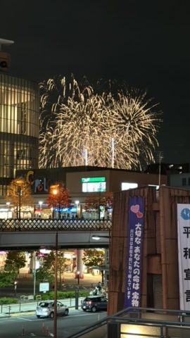 秋の花火