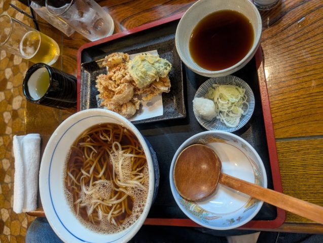 ニンニク天ぷらそば